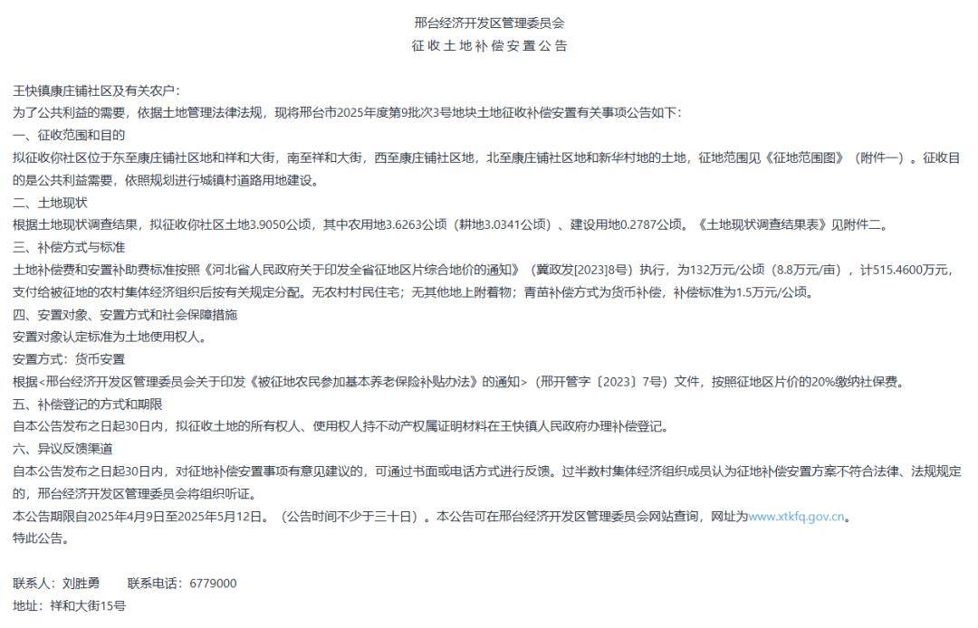 货币安置！涉及邢台这两社区...有你家吗？
