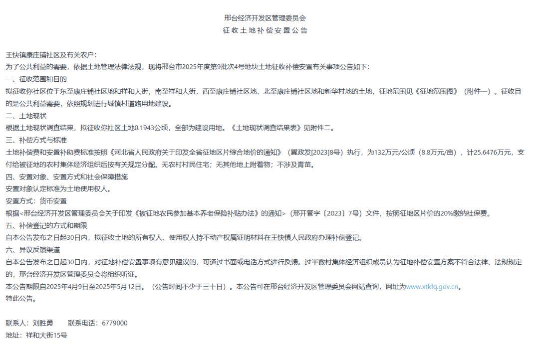 货币安置！涉及邢台这两社区...有你家吗？