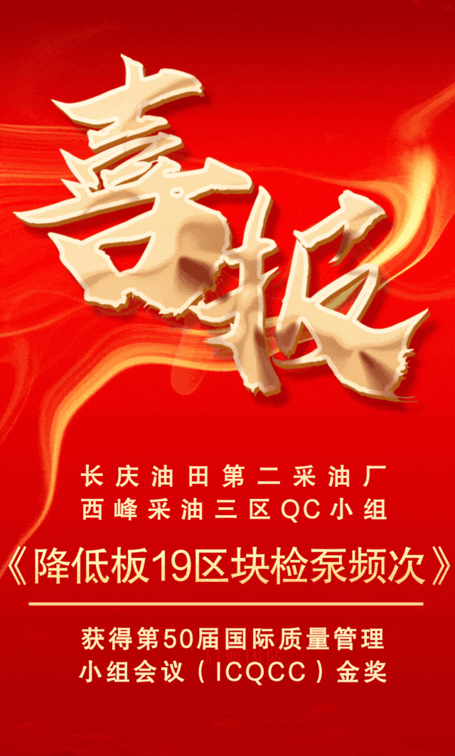 喜报！采油二厂闪耀国际赛场，斩获ICQCC金奖
