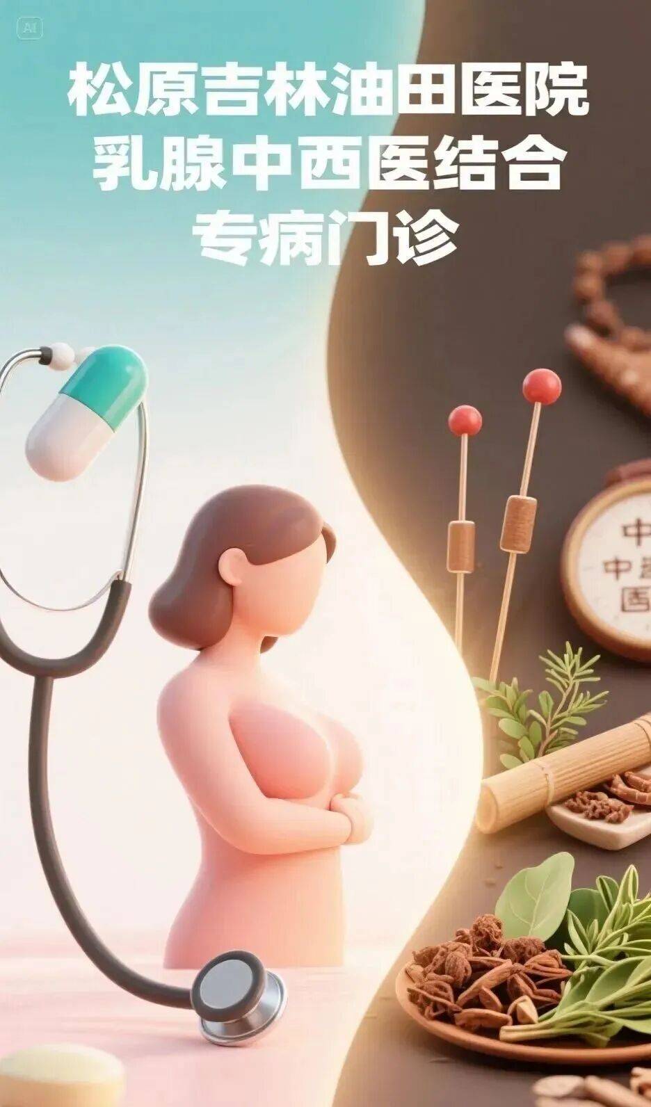 松原吉林油田医院创新推出[乳腺中西医结合专病门诊]